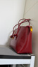 星昔紅色喜慶新娘婚包女2025新款托特包大容量結婚包通勤單肩腋下包 酒紅色（無(wú)掛繩） 曬單實(shí)拍圖