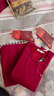 七匹狼本命年保暖內衣套裝男士加絨加厚2026屬馬年酒紅色衣服秋衣秋褲女 【男款-酒紅色】 圓領(lǐng)加絨4件套 XL (男:130-150斤 女:120-135斤) 曬單實(shí)拍圖