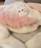 傾鳥(niǎo)人耳朵會(huì )動(dòng)可愛(ài)兔耳朵兒童帽子圍巾一體冬季女孩毛絨護耳保暖雷鋒帽 卡通兔白色三件套【耳朵會(huì )動(dòng)】w81 建議（3-13歲） 曬單實(shí)拍圖