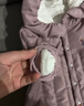 巴厘小豬女寶寶棉服連體衣秋冬夾棉加厚棉衣小月齡公主風(fēng)保暖棉襖嬰兒冬裝 星洛紫 73cm 曬單實(shí)拍圖