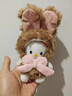 Hello Kitty毛茸長(cháng)耳兔hellokitty包包掛件書(shū)包小掛飾品公仔毛絨玩偶kitty貓 深棕色立耳兔kitty掛件 曬單實(shí)拍圖