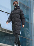 李寧棉服男女中長(cháng)款過(guò)膝棉服冬加厚防風(fēng)保暖外套修身連帽棉大衣 曬單實(shí)拍圖