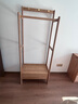 源氏木語(yǔ)實(shí)木衣帽架現代簡(jiǎn)約白蠟木掛衣架臥室多功能置物架 0.7m衣帽架 曬單實(shí)拍圖