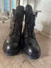 MAGIOPY高端品牌高檔2025真皮馬丁靴男士英倫風(fēng)高幫厚底機車(chē)男靴子 黑色 38 曬單實(shí)拍圖