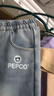 小豬班納（PEPCO）女童牛仔褲加絨直筒褲2025秋冬女孩刺繡長(cháng)褲兒童加厚防寒耐磨褲子 【加絨加厚直筒】牛仔藍/Z白小豬 150 【推薦68-80斤】 曬單實(shí)拍圖