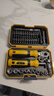 得力（deli）騎行寶匣棘輪扳手汽修套筒組套精密維修自行車(chē)拆裝51件螺絲刀套裝 曬單實(shí)拍圖