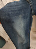 浪莎加絨復古微喇牛仔褲女冬季款高腰直筒顯瘦不貼腿修身喇叭褲子 曬單實(shí)拍圖