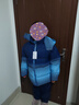猴兄仔童裝男童棉衣冬季男孩中長(cháng)款加棉漸變棉服冬裝中大兒童保暖棉襖潮 藍色 170 (建議身高160CM左右) 曬單實(shí)拍圖