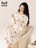 貓人女士純棉睡裙帶胸墊秋冬款長(cháng)袖【2025新款】可愛(ài)寬松可外穿家居服 曬單實(shí)拍圖