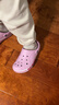 卡駱馳（CROCS）貝雅卡駱班兒童洞洞鞋沙灘鞋男女童包頭拖鞋/207018/207019 芭蕾粉/糖果粉-6TG 35 (215mm) 曬單實(shí)拍圖