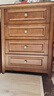 全友家居美式復古橡膠木實(shí)木斗柜臥室床頭床尾抽屜式收納儲物置物柜子 曬單實(shí)拍圖