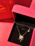 珍尚銀中國黃金夜光煙花銀項鏈女生日禮物2026新款輕奢高級感送女友老婆 曬單實(shí)拍圖