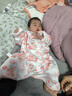 寶寶睡袍四季款純棉男女童長(cháng)袖空調服睡衣嬰兒防踢被家居服睡裙 【無(wú)骨/A類(lèi)/純棉】花影童嬉 120 碼 曬單實(shí)拍圖
