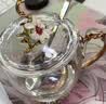 Luxury Flowers琺瑯彩水晶玻璃杯新款女士高顏值家用花茶杯子高檔辦公室精致水杯 【矮杯禮盒】雛菊矮杯+勺+杯蓋 曬單實拍圖