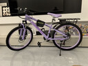 永久山地自行車(chē)成人山地車(chē)學(xué)生鋁合金變速油碟剎內走線(xiàn)男女士單車(chē)賽車(chē) 輻條/淺紫色【加厚車(chē)座 舒適減震】 24寸【適合：140-170cm】 24速【定位變速器】 曬單實(shí)拍圖