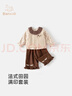 班喜迪女童套裝春裝2026新款洋氣童裝寶寶上衣褲子春秋款兒童衣服三件套 曬單實(shí)拍圖