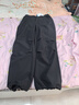 駱駝（CAMEL）加絨傘兵女褲寬松直筒戶(hù)外防潑水運動(dòng)褲 J25CA6L6017 幻影黑 L 曬單實(shí)拍圖