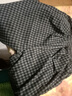 韓系松弛感灰色百搭褲女秋冬2026新款顯瘦高腰毛呢休閑垂感格子褲 灰黑格(原版格子毛呢面料) L 【建議100-115斤】 曬單實(shí)拍圖
