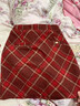 艾卡諾 I.KARNOW女童半身裙冬季紅色裙子2025秋冬新年加絨兒童短裙女大童冬裝韓版 19812米白色+4527紅色【毛衣套裝】 140 曬單實(shí)拍圖