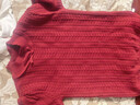 Little  Naive女童肌理套頭針織衫冬季新款兒童內搭長(cháng)袖毛衣 酒紅色 140 曬單實(shí)拍圖