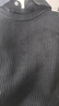 皮爾卡丹（pierre cardin）輕奢秋冬季純棉質(zhì)男士長(cháng)袖襯衫領(lǐng)針織衫內搭保暖假兩件套毛衣 黑色 3XL 曬單實(shí)拍圖