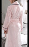 韓彩睡衣女士法蘭絨秋冬長(cháng)袖加厚珊瑚絨浴袍睡袍女家居服 粉紫 L 曬單實(shí)拍圖
