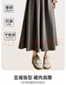 帛芮年輕媽媽毛呢半身裙女秋冬款高腰寬松顯瘦軟糯中長(cháng)款加絨半身裙 曬單實(shí)拍圖
