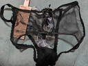 維多利亞的秘密 蘭花刺繡鏤空綁帶性感比基尼低腰內褲 7BPB黑蘭花 11271898 S 曬單實(shí)拍圖