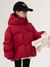 圖圖小象女童羽絨服白鴨絨兒童三防羽絨服保暖鎖溫中大童外套 紅色  140 曬單實(shí)拍圖