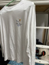 真維斯（Jeanswest）重磅t恤男秋季青少年男生日系鯨魚(yú)長(cháng)袖打底衫學(xué)生寬松大碼上衣 曬單實(shí)拍圖