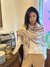故事人生輕奢絲毛圍巾女秋冬季百搭質(zhì)感手工真絲羊毛大方巾保暖披肩兩用女 異域騎士 135*135CM 曬單實(shí)拍圖