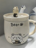 品喻（PINYU）杯子陶瓷馬克杯咖啡杯高顏值帶蓋勺創(chuàng  )意水杯茶杯男女家居館卡通熊 曬單實(shí)拍圖