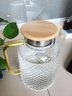 八璽（BAXI）玻璃壺耐高溫家用冷水壺涼水壺果汁壺花茶壺扎壺泡茶壺單壺大容量 菠蘿紋竹蓋壺（可明火） 1.6L 玻璃壺 可明火/電陶爐加熱 曬單實(shí)拍圖