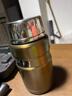 膳魔師（THERMOS）進(jìn)口真空長(cháng)效保冷保溫燜燒杯燜燒罐食物罐便當盒SK-3000/SK-3020 SK-3020-GL 金色 710ml 曬單實(shí)拍圖