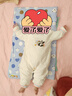 貝瑞加（Babyprints）嬰兒連體衣秋冬夾棉爬服初生男女寶寶保暖哈衣柔軟A類(lèi)棉服 粉80 曬單實(shí)拍圖