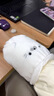 亦纖可愛(ài)海豹袖套秋冬毛絨羽絨服學(xué)生上課辦公室防臟工作毛絨袖頭套袖 小海豹毛茸茸袖套-白色 曬單實(shí)拍圖