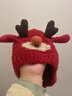 Kocotreekk樹(shù)嬰兒帽子防風(fēng)保暖新年紅色男女孩嬰童套頭帽卡通造型護耳 曬單實(shí)拍圖