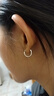 ZEGL999足銀耳環(huán)耳圈針養耳洞耳釘女簡(jiǎn)約 曬單實(shí)拍圖