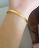 周六福碎碎冰黃金手鐲女足金鐲子生日禮物計價(jià)A1013248 約8.47g 58mm  曬單實(shí)拍圖