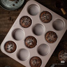 學(xué)廚蛋糕模具大號12連杯烤盤(pán)不粘瑪芬面包糯米蛋糕烘焙模具家用商用 WK9067-金色大號12杯 曬單實(shí)拍圖