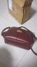 酷奇袋鼠（KUQIDAISHU）新年新款時(shí)尚百搭單肩大容量中年媽媽婆婆新年生日禮物女士斜挎包 酒紅色 曬單實(shí)拍圖
