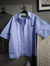 至唯 日系條紋短袖襯衫男夏季薄款設計感上衣外套潮牌流痞帥港風(fēng)衣服 CS103淺藍色 4XL 【推薦180-195斤】 曬單實(shí)拍圖