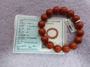 石玥珠寶收藏級12-13mm涼山南紅瑪瑙手串轉運珠手鏈男女士款 水晶瑪瑙 曬單實(shí)拍圖
