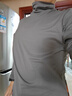 十如仕T恤男長(cháng)袖半高領(lǐng)保暖純棉打底衫 蓄熱遠紅外整理 【高領(lǐng)】——灰色 M 曬單實(shí)拍圖