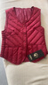 雅鹿90白鴨絨冬季輕薄羽絨馬甲女內穿中老年媽媽背心洋氣坎肩 酒紅 XL[適合110-125斤] 曬單實(shí)拍圖