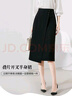 晚白【新品】2026春季通勤百搭包臀半身裙設計感高腰顯瘦a字半裙 黑色 L 曬單實(shí)拍圖