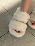COSMICKISS可愛(ài)臘腸狗居家毛毛拖鞋女秋冬季加厚保暖防滑包頭棉拖鞋情侶家居 臘腸小狗【升級加絨款】 38-39 【可穿36-37】 曬單實(shí)拍圖