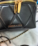 CHARLES&KEITH菱格鏈條手提斜挎小方包盒子包包女包生日新年禮物CK2-80782534 Black黑色 小包 曬單實(shí)拍圖