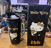 野獸派家居（tbh）水杯Hello Kitty不銹鋼保溫隨行杯喝水杯子保溫杯禮物 Hello Kitty不銹鋼保溫隨行杯 菱格紋 480ml 含掛飾  曬單實(shí)拍圖