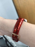 腕寶德酒紅色新年合集適用小米手環(huán)10表帶竹節紋小蠻腰真皮腕帶9安哥拉紅8鎧甲硅膠nfc磁吸秋冬米蘭尼斯 竹節紋小蠻腰真皮-酒紅-玫金扣 適用：小米手環(huán)10/9/8/nfc表帶 曬單實(shí)拍圖